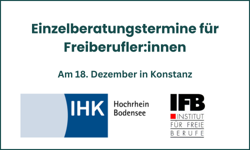 Einzelberatungstermine Freiberufler IHK IFB Dezember 2024